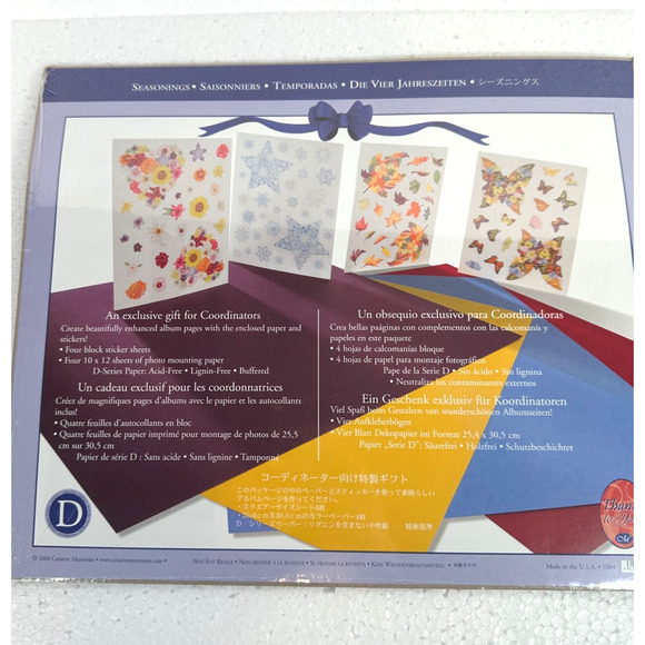 Creative Memories Seasonings Scrapbook Kit Exclusive Gift Sealed Stickers Paper - Picture 1 of 4